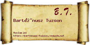 Bartánusz Tuzson névjegykártya